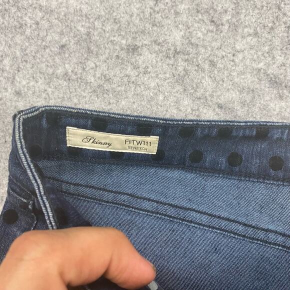 Weekend jeans women’s 6 polkadotted stretch retro bold preppy girly Artsy 30/30 - Picture 6 of 9